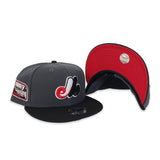 Dark Gray Montreal Expos Black Visor Red Bottom Olympic Stadium Side Patch New Era 9Fifty Snapback