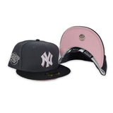 Dark Gray New York Yankees Black Visor Pink Bottom 1999 World Series Side Patch New Era 59Fifty Fitted