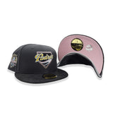 Dark Gray San Diego Padres Black corduroy Visor Pink Bottom 40th Anniversary Side Patch New Era 59Fifty Fitted