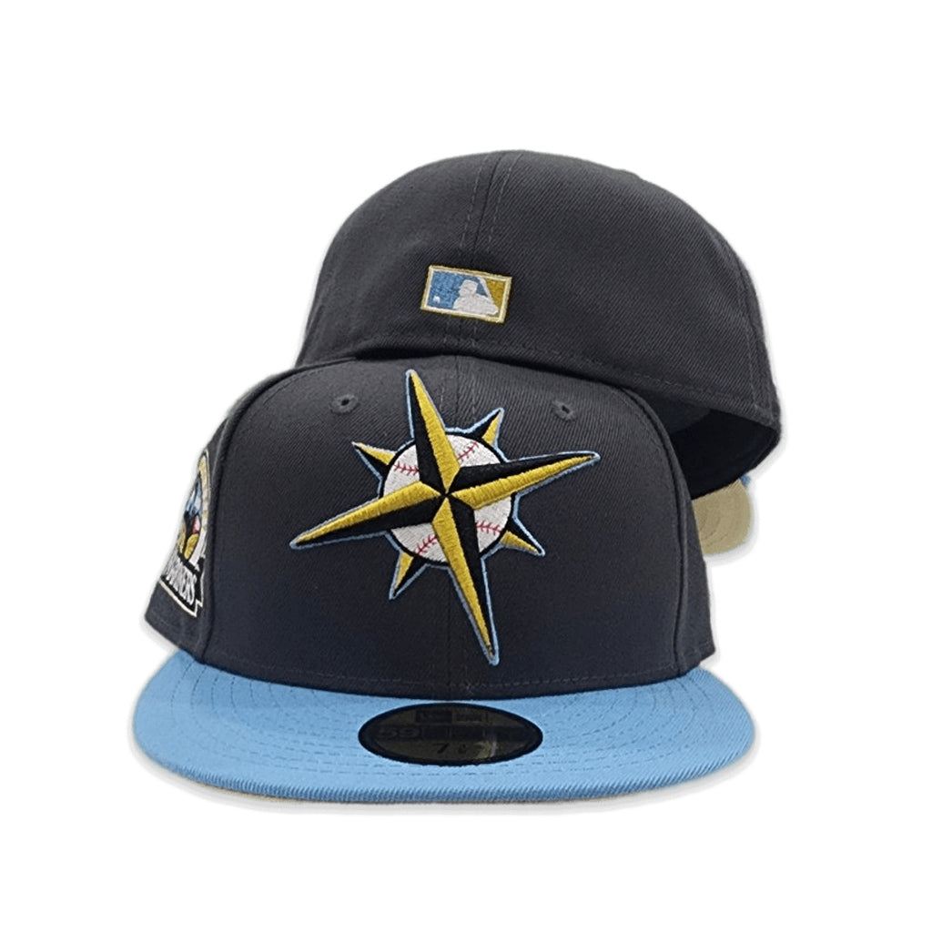 New Era 59FIFTY Fitted Tampa Bay Rays 20th Anniversary Side Patch 8 / Black / Sky Blue