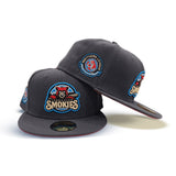Dark Gray Tennessee Smokies Red Bottom Southern League Side Patch New Era 59Fifty Fitted