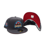 Dark Gray Tennessee Smokies Red Bottom Southern League Side Patch New Era 59Fifty Fitted