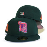 Dark Green Detroit Tigers Pink Bottom Spring Traning Side Patch New Era 59Fifty Fitted