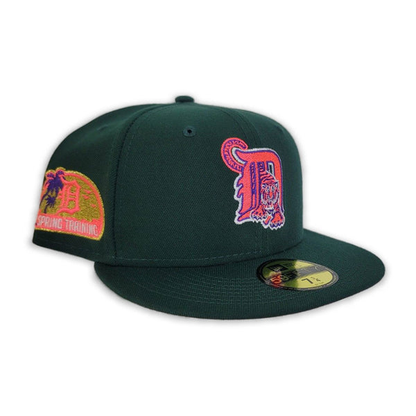 Detroit Bottom Rocker Patch Dark Green Detroit Tigers Pink Bottom Spring Traning Side Patch New Er ...