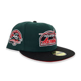 Dark Green Houston Astros Black Visor Red Bottom 45th Anniversary Side Patch New Era 59Fifty Fitted
