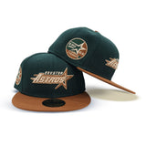 Dark Green Houston Astros Toast Visor Gray Bottom 35th Great Years Side Patch New Era 59Fifty Fitted