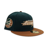 Dark Green Houston Astros Toast Visor Gray Bottom 35th Great Years Side Patch New Era 59Fifty Fitted