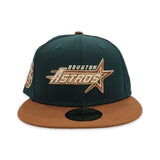 Dark Green Houston Astros Toast Visor Gray Bottom 35th Great Years Side Patch New Era 59Fifty Fitted