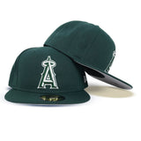 Dark Green Los Angeles Angels Gray Bottom New Era 59Fifty Fitted