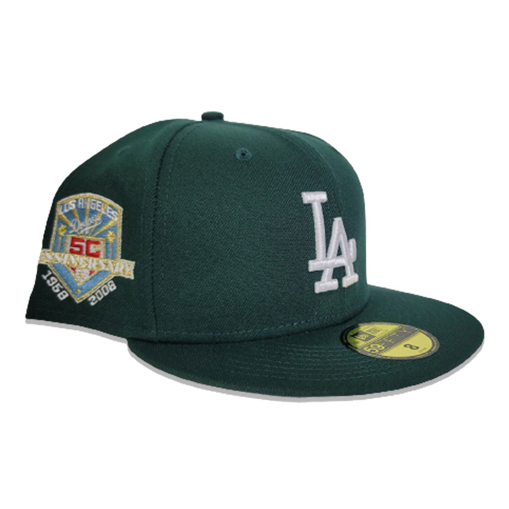 Dark Green Los Angeles Dodgers Icy Blue 50th Anniversary Side Patch Ne –  Exclusive Fitted Inc.