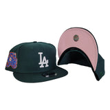 Dark Green Los Angeles Dodgers Pink Bottom 75th World Series New Era 9Fifty Snapback