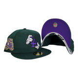 Dark Green Mickey Hands Los Angeles Dodgers Purple Bottom 75th World Series New Era 59Fifty Fitted