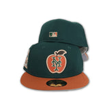 Dark Green New York Mets Rust Visor Gray Bottom 25th Anniversary Side Patch New Era 59Fifty Fitted