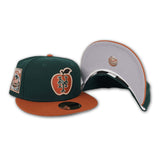 Dark Green New York Mets Rust Visor Gray Bottom 25th Anniversary Side Patch New Era 59Fifty Fitted