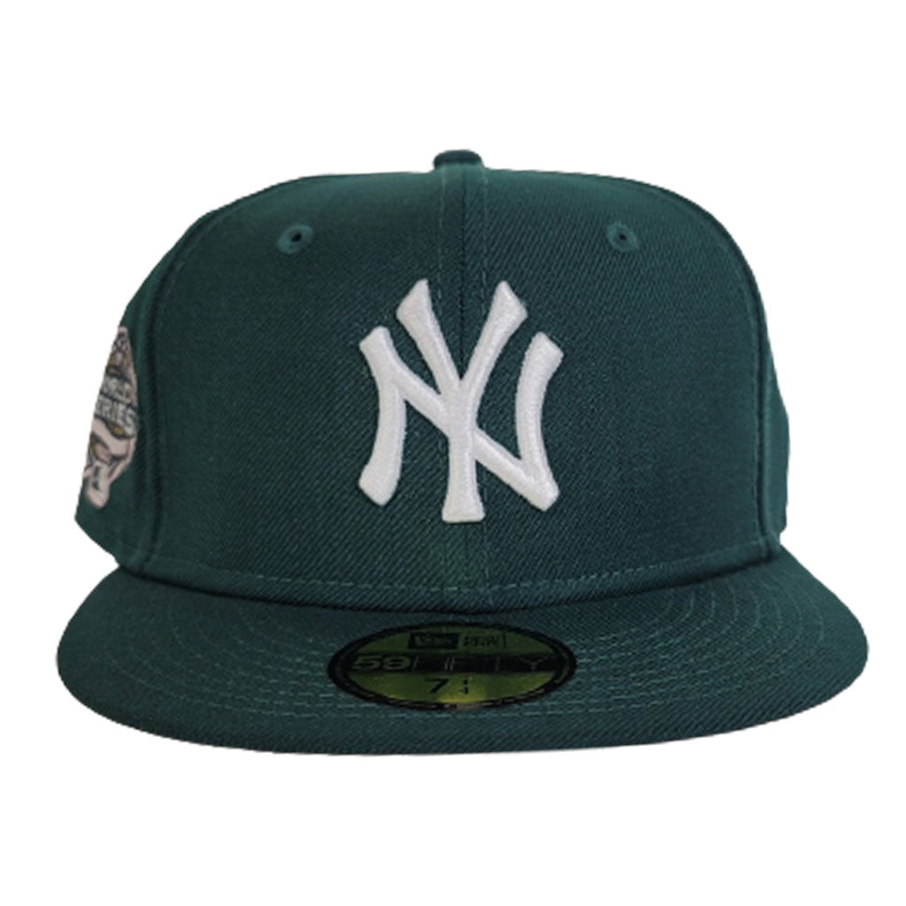 Dark Green New York Yankees Pink Bottom 2003 World Series Side Patch New Era 59Fifty Fitted