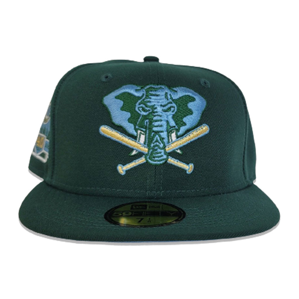 New Era Oakland Athletics All-Star Game Icy Side Patch 59FIFTY Fitted Cap in Green/Yellow — Major