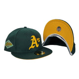 OAKLAND ATHLETICS 50TH ANNIVERSARY OFF WHITE DOME PACK YELLOW BRIM N