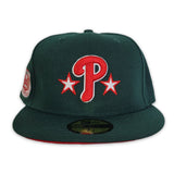 Dark Green Philadelphia Phillies Red Bottom 2004 Inaugural Season Side Patch New Era 59Fifty Fitted