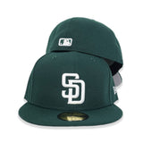 Dark Green San Diego Padres Gray Bottom New Era 59Fifty Fitted