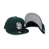 Dark Green San Diego Padres Gray Bottom New Era 59Fifty Fitted