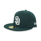 Dark Green San Diego Padres Gray Bottom New Era 59Fifty Fitted