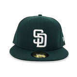 Dark Green San Diego Padres Gray Bottom New Era 59Fifty Fitted