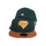 Dark Green San Diego Padres Rust Visor Gray Bottom 40th Anniversary Side patch New Era 59Fifty Fitted