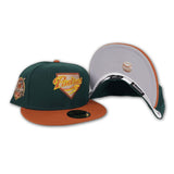 Dark Green San Diego Padres Rust Visor Gray Bottom 40th Anniversary Side patch New Era 59Fifty Fitted