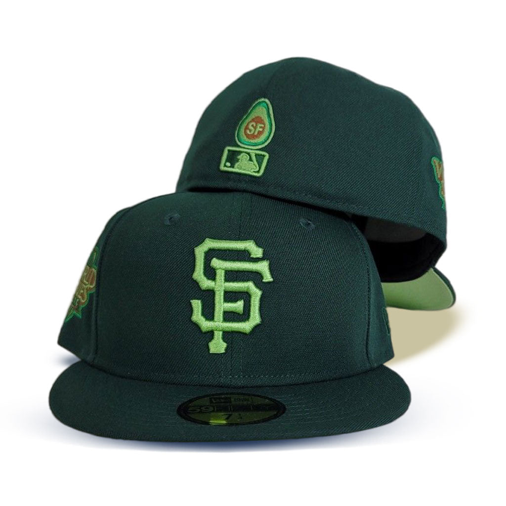 Dark Green San Francisco Giants Lime Green Bottom 2010 World Series Side Patch New Era Fitted 7 1/2