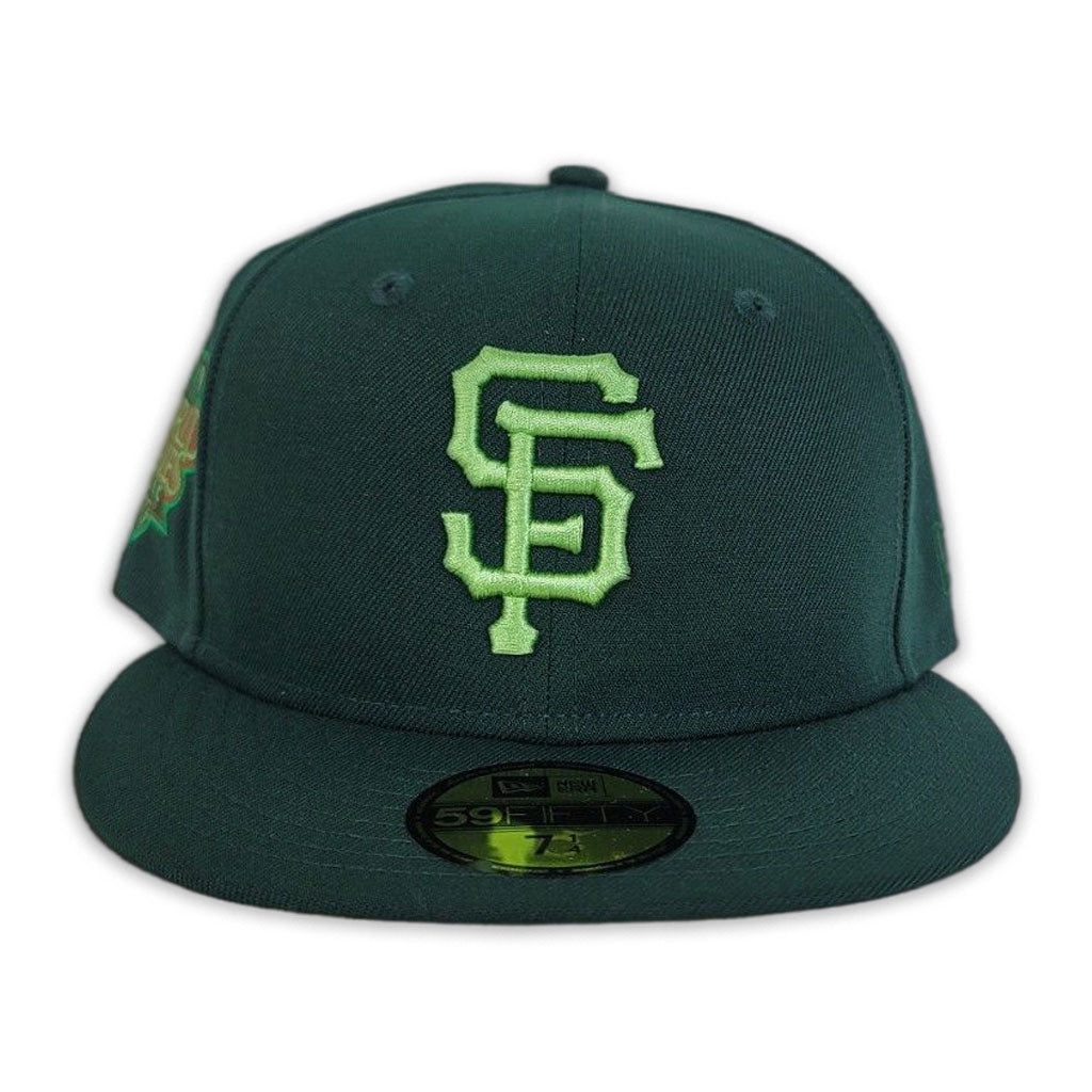 Dark Green San Francisco Giants Lime Green Bottom 2010 World Series Side Patch New Era Fitted
