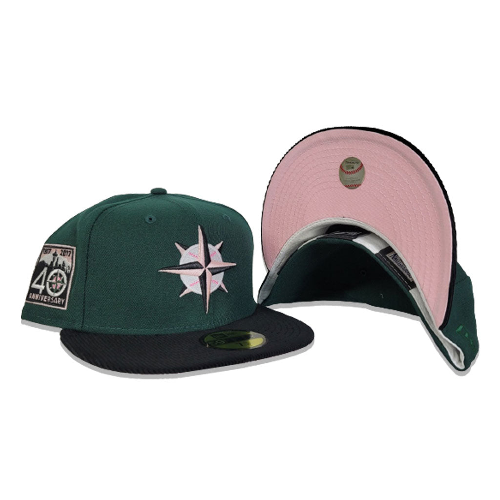 Seattle Mariners New Era All Dark Green/Pink Bottom With 30TH