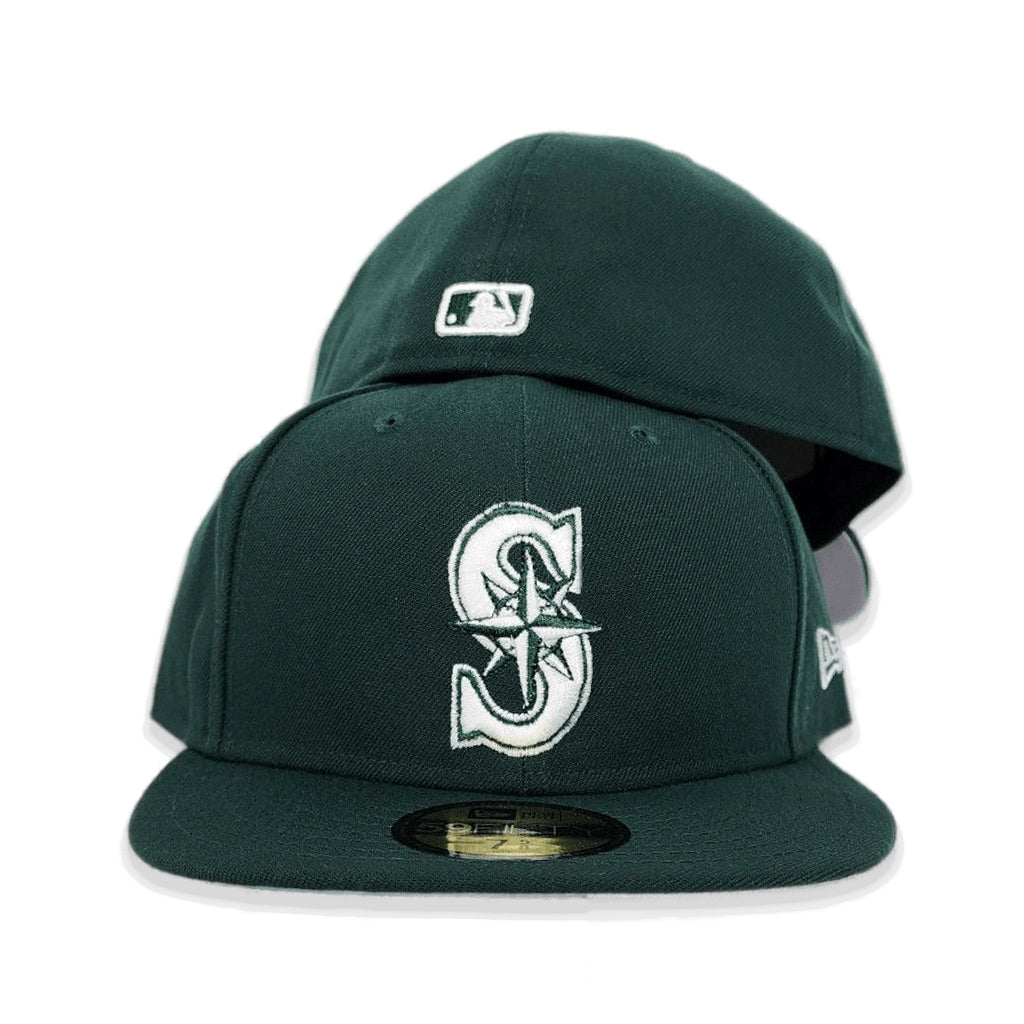 Dark Green Seattle Mariners Gray Bottom New Era 59FIFTY Fitted 71/2
