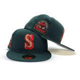 Dark Green Seattle Mariners Red Bottom 30th Anniversary Side Patch New Era 59Fifty Fitted