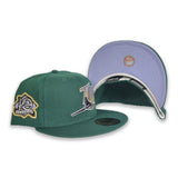Dark Green Tampa Bay Rays Lavender Bottom 10th Seasons Side Patch New Era 59Fifty Fitted