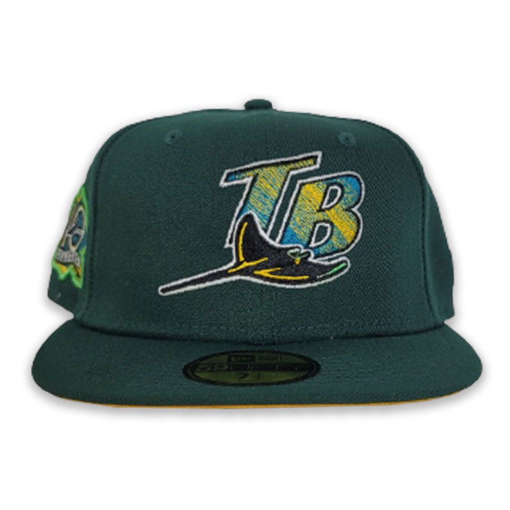 Tampa Bay Rays Mint Green 10 Seasons Side Patch Yellow UV New Era 59FIFTY Fitted  Hat