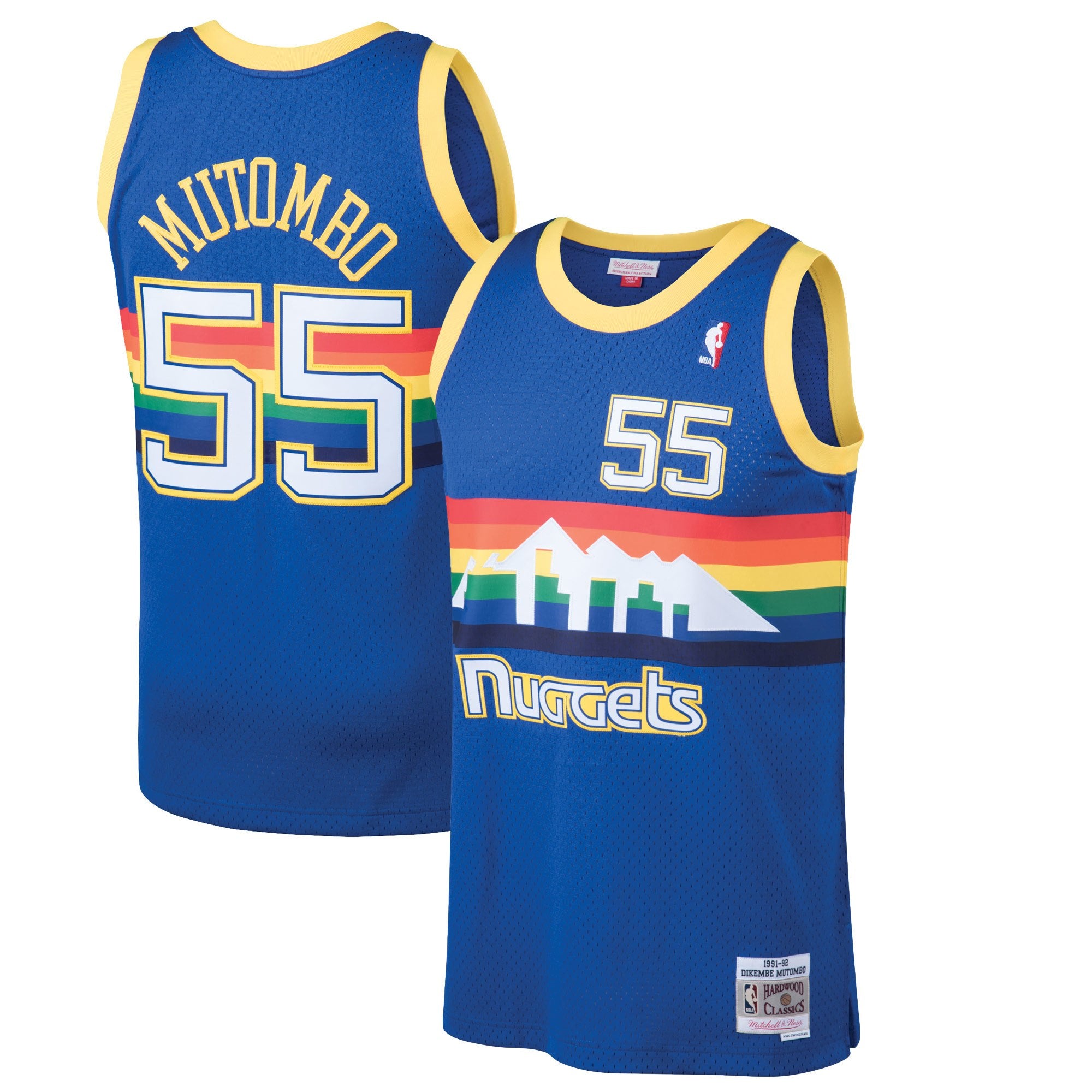Denver Nuggets 1991-92 Dikembe Mutombo Mitchell – Exclusive
