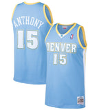 Denver Nuggets 2003-04 Carmelo Anthony Mitchell & Ness Light Blue Swingman Jersey