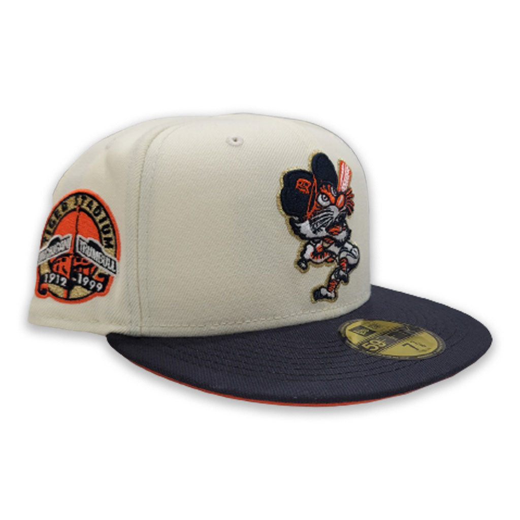 Detroit Tigers Orange Bottom Tiger Stadium Side Patch New Era 59Fifty Fitted