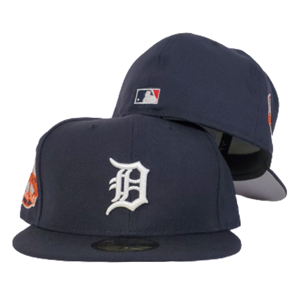 Detroit Tigers Tiger Stadium New Era 59Fifty Fitted Hat (Azure Blue Brown  Khaki Under Brim)