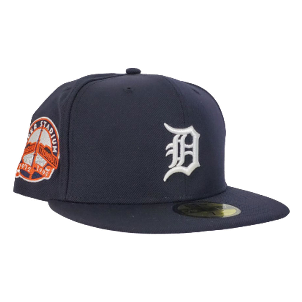 Custom New Era 59FIFTY Detroit Tigers Stadium Side Patch Fitted Hat 7 7/8 / Aqua/Cardinal