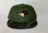 Exclusive New Era MLB Toronto Blue Jays 9Fifty snapback Hat Olive Green / Camouflage