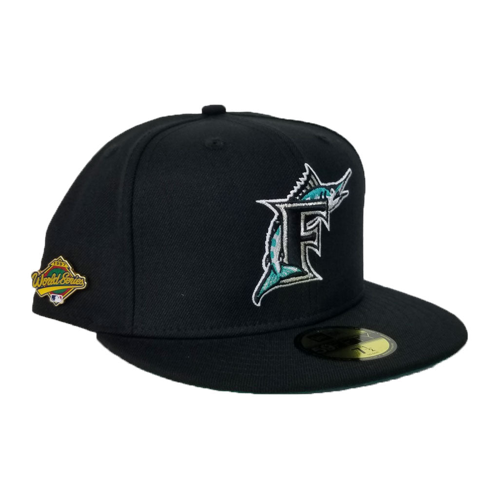 FLORIDA MARLINS 1997 WORLD SERIES METAL PIN NEW ERA 59FIFTY FITTED HAT