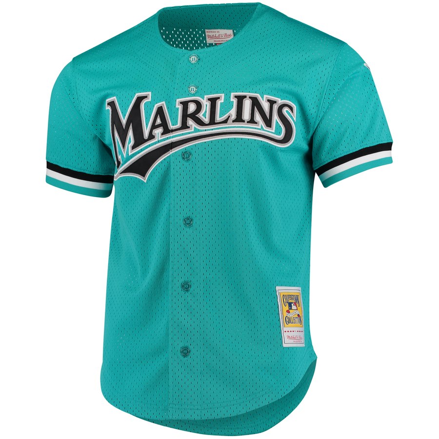 Brand New Teal L Mitchell & Ness Jersey Florida Marlins Jersey #8 (Andre  Johnson)