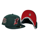Florida Marlins Dark Green Red Bottom 10th Anniversary Patch New Era 59Fifty Fitted 