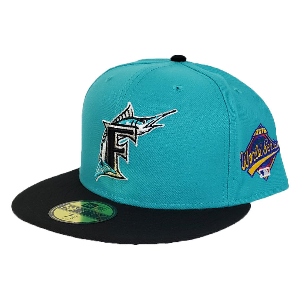 New Era Florida Marlins Cooperstown 59FIFTY Fitted Cap - Black 7 1/2
