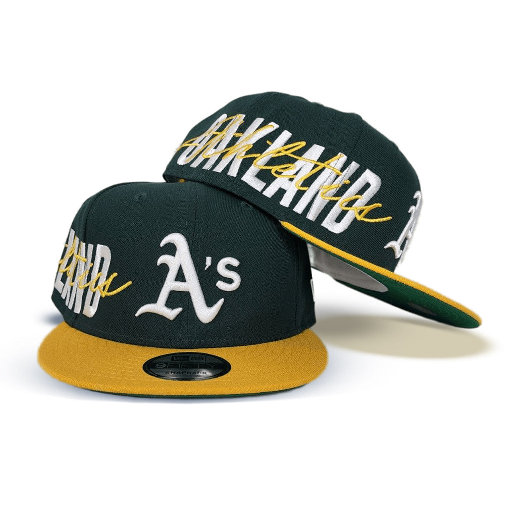 Forest Green Side Font Oakland Athletics Green Bottom New Era