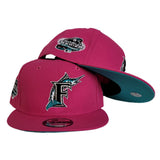 Fusion Pink Florida Marlins Teal Bottom 2003 World Series Side Patch New Era 9Fifty Snapback