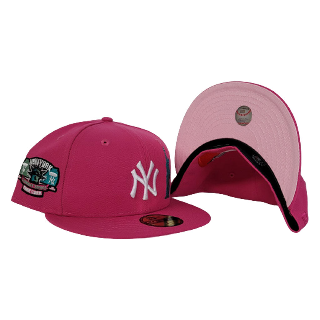 Fusion Pink New York Yankees Pink Bottom Subway Series Statue of Liberty New Era 59Fifty Fitted Hat