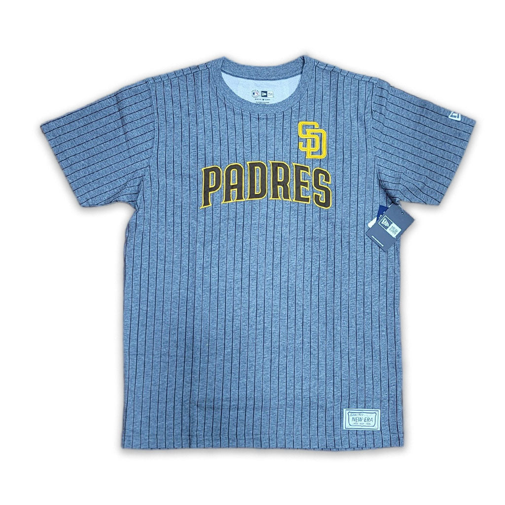 GRAY SAN DIEGO PADRES BROWN PINSTRIPE NEW ERA SHORT SLEEVE T-SHIRT –  Exclusive Fitted Inc.