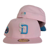 Glow In The Dark Pink San Diego Padres Neon blue Bottom 50th Anniversary New Era 59Fifty Fitted